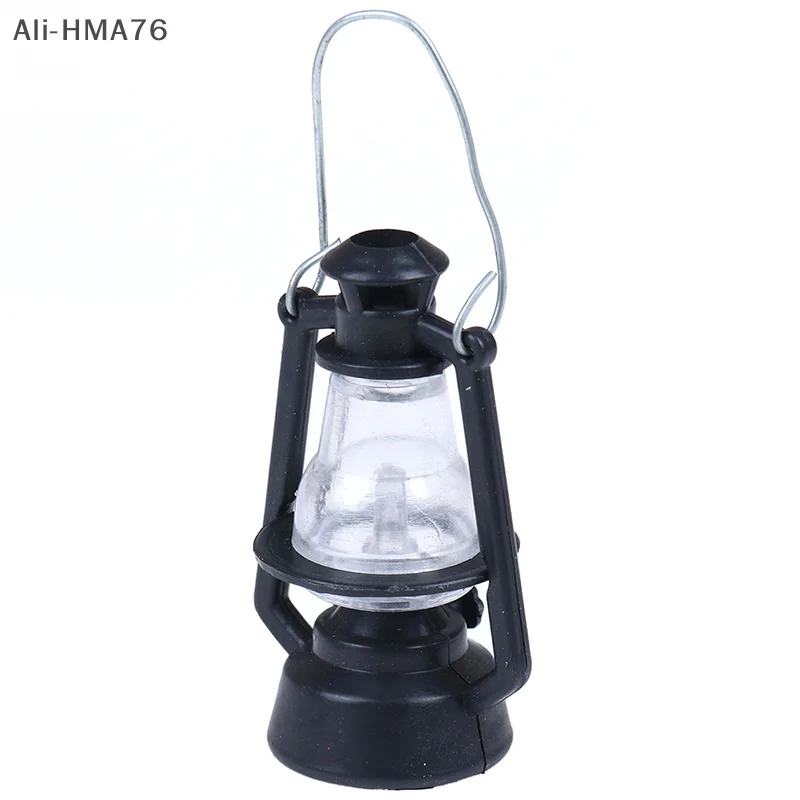 HMA76-1:12 Dollhouse children gift Toy mini Furniture Miniature black Kerosene lamp