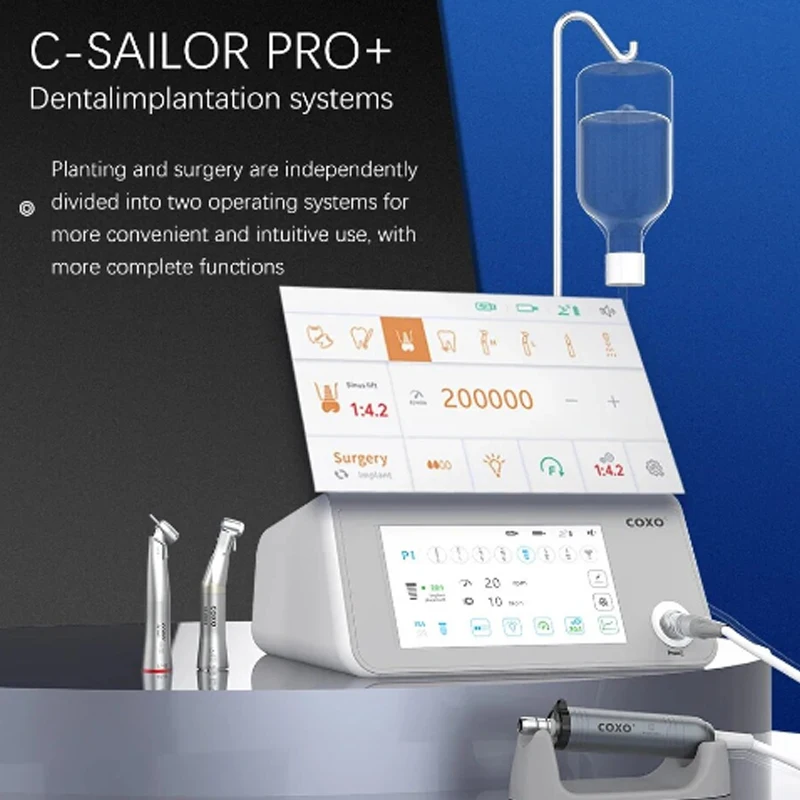 COXO-C-SAILOR PRO + Dental Implant System, Dental Implant Motor, Electric Surgical Micromotor, Dentist Equipment, 2 in 1