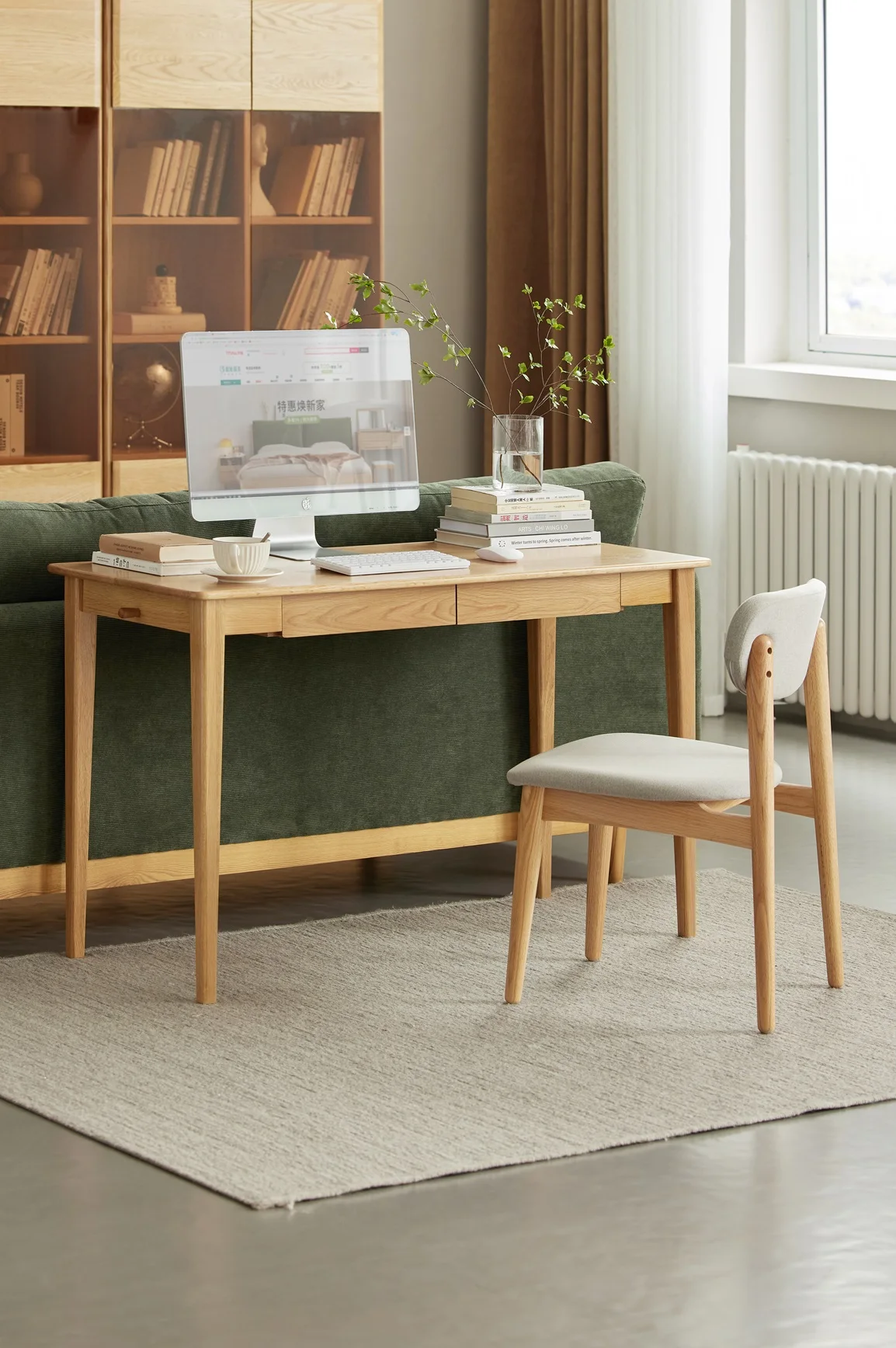 -oo Gorange F8161 Premium Luxury Solid Oak Wood Modern Design Home Office Desk with OEM Services