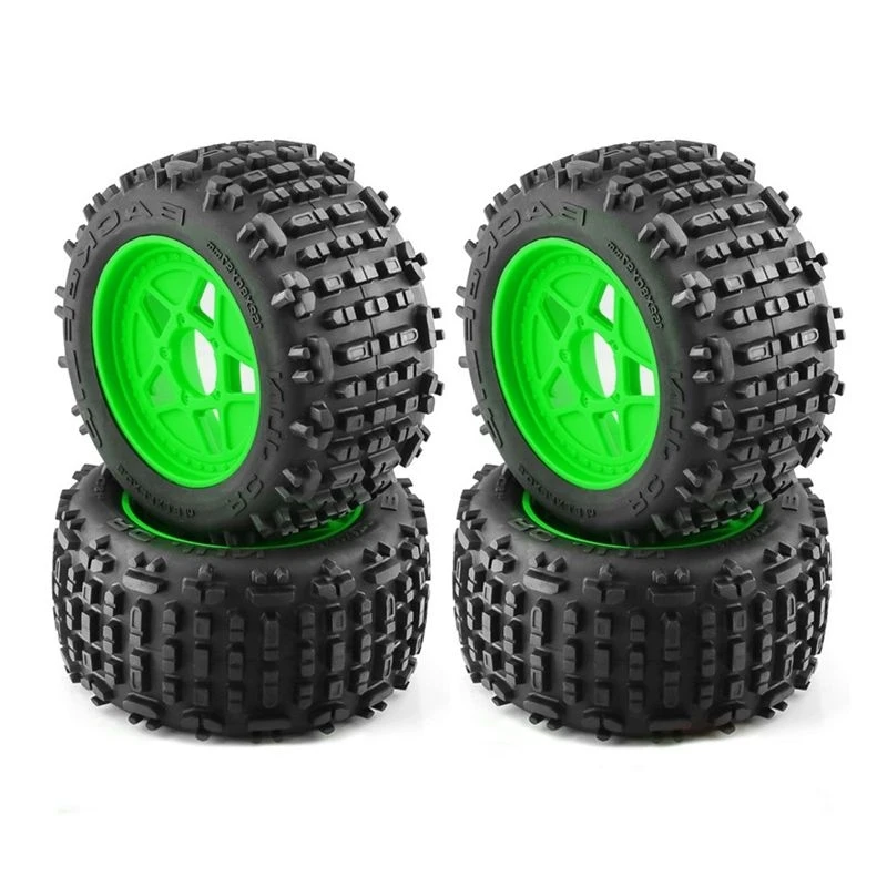 A48U 4Pc 152Mm 1/8 1/10 For Monster Truck Tire With 12Mm 14Mm 17Mm Wheel Hex For TRAXXAS Sledge E-Revo ARRMA KRATON Outcast,2