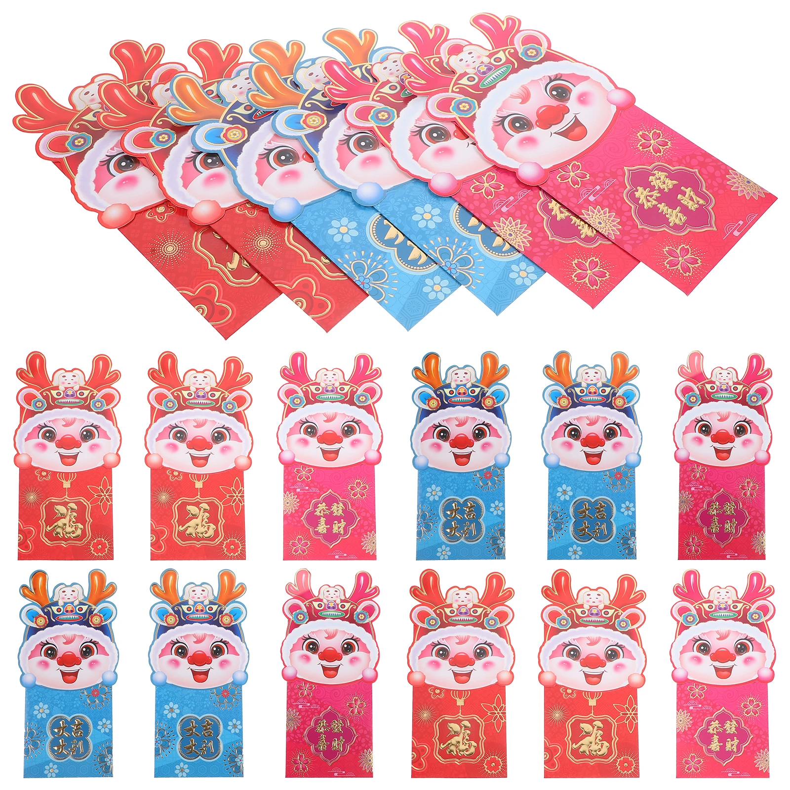 

6 Pcs Year of The Dragon Red Envelope Lucky Money Packet New Year's Bag Chinese Spring Festival Pocket