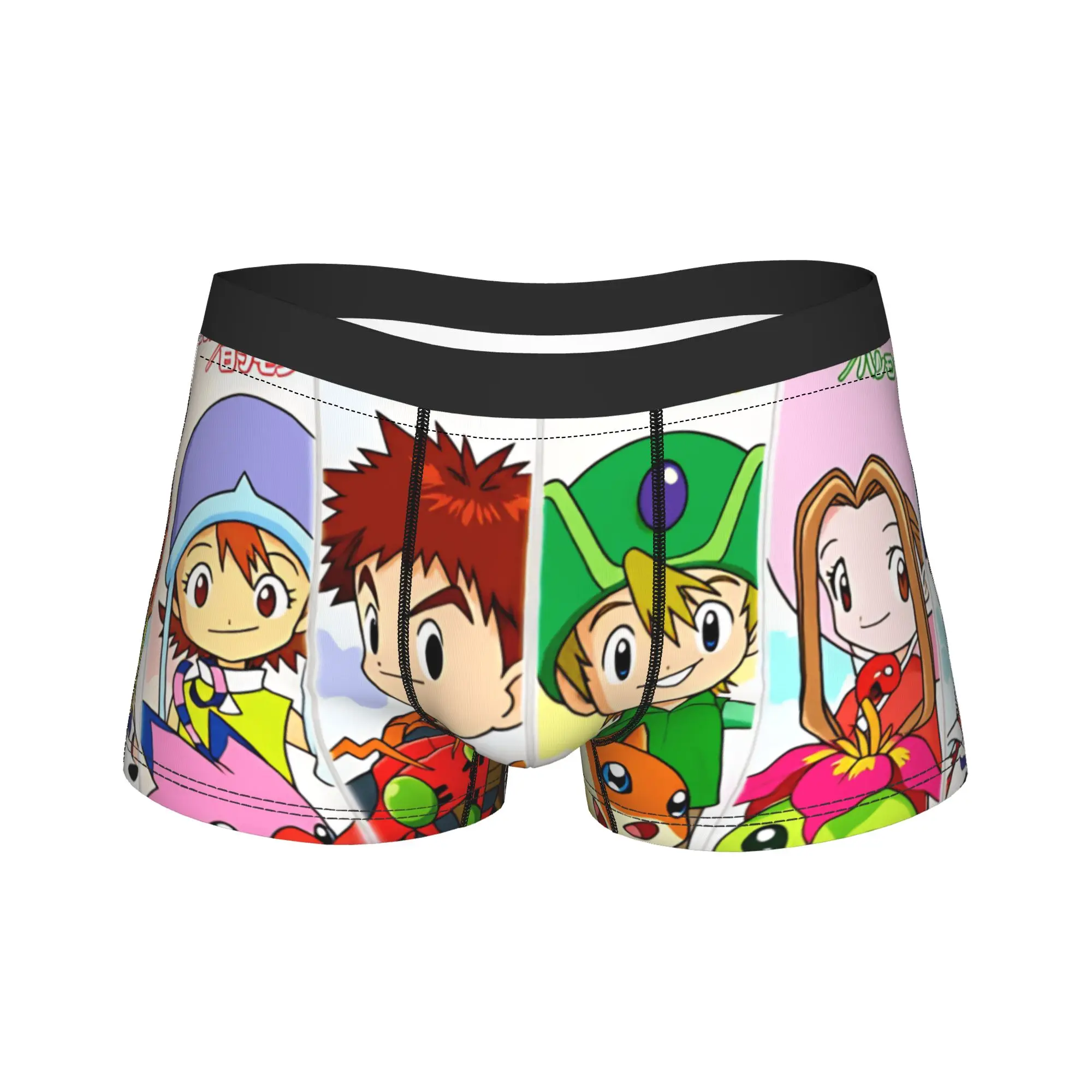 Digimon Adventure Eight Vertical Panels With Digi Crest Full Team Underwear  Sexy Soft Panties Customs Boxer Brief