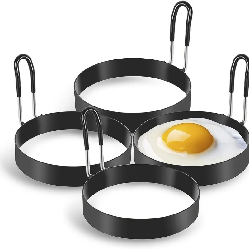 1PC Egg Rings Stainless Steel Egg Molds for Frying Round Egg Cooker Ring for Griddle Breakfast Cooking Fried Rings Nonstick Mold