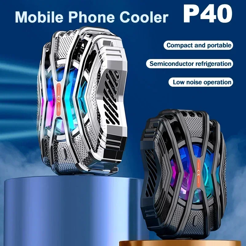 

P40 Mobile Phone Semiconductor Refrigeration Back-clip Cooling Radiator Type-C System PUBG Game Cooler for IOS Android Universal