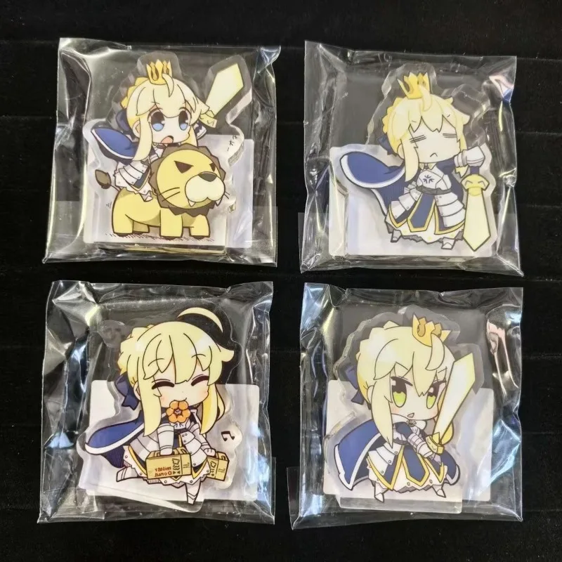 Fate Grand Order FGO Acrylic Keychain Artoria Pendragon Saber King Arthur Collectible Figurine Journal Pouch Locker Key Ornament