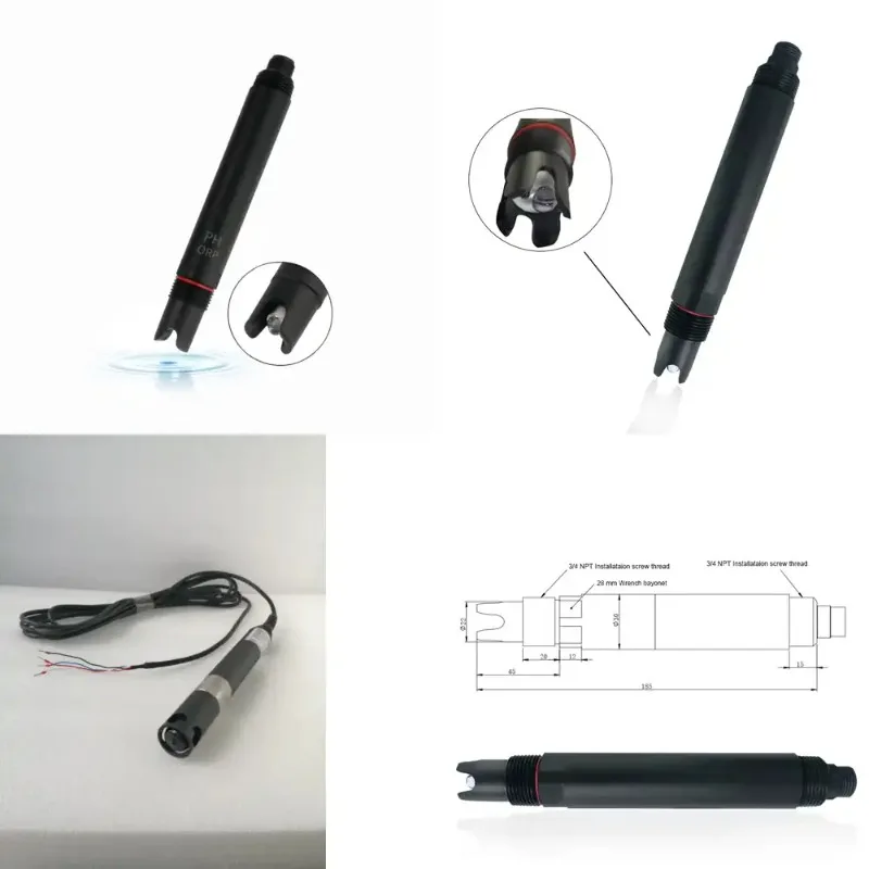 

Multipurpose Water pH Sensor Electrode, BGT RS485 Industrial Type for Sewage, Aquaculture & Hydroponics Use