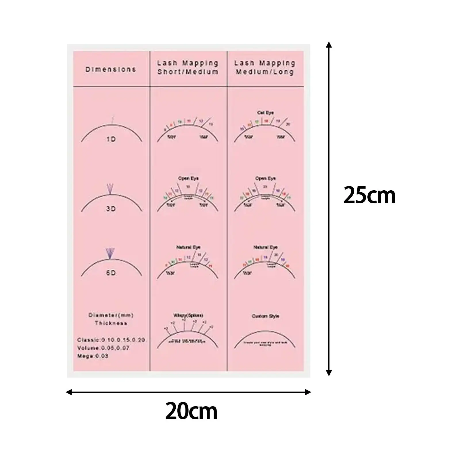 Tableau des Cils pour Entraînement NikProfessionnel