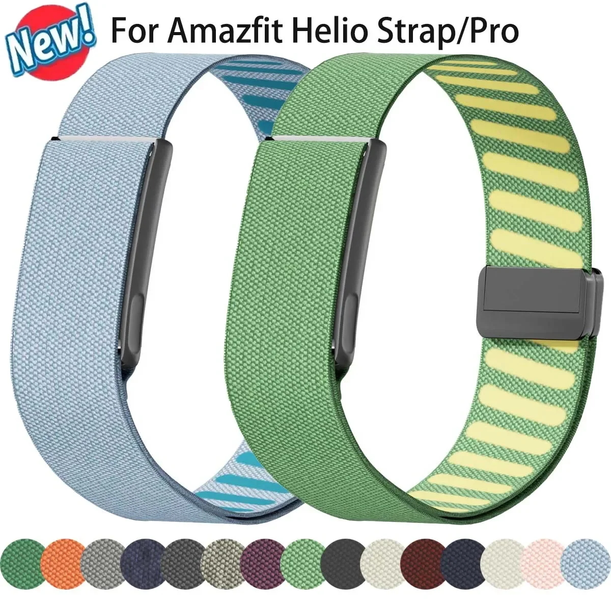 Magnetic Breathable Sport Loop for Amazfit Helio Outdoor Armband Stretchy Adjustable Nylon Bicep Replacement for Helio Pro