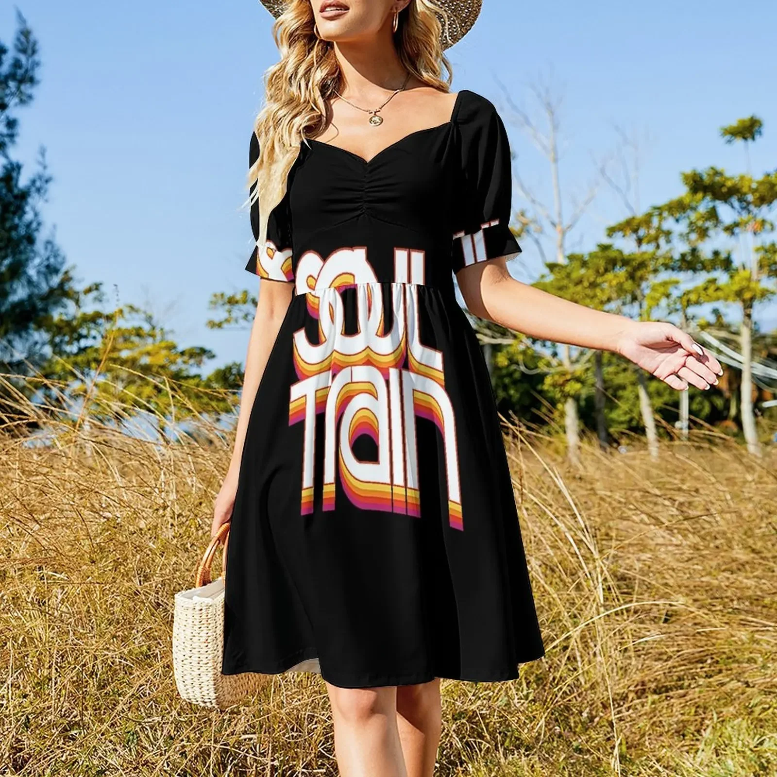 Soul Train T-Shirt Kurzarmkleid Kleid Cocktailkleider