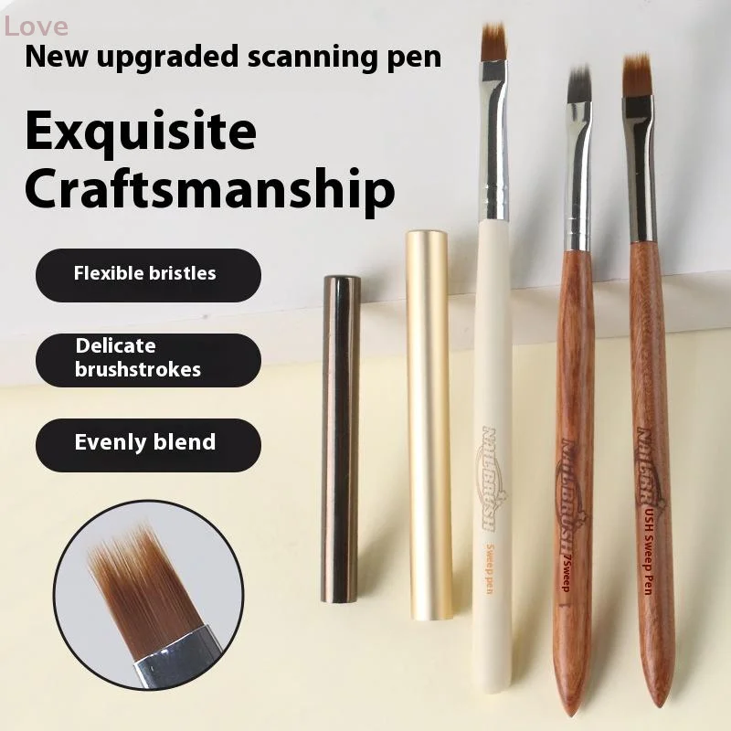 [L&P]グラデーションネイルアートブラシ スイープペン ペイントネイルデザインペン ディテールブラシ 描画ツール マニキュアペン