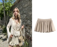 2025 Summer Short Skirt For Woman Party Balloon Hem Lantern Mini Skirt Elegance Chic Sexy Fashion Charming New Style Women Cloth
