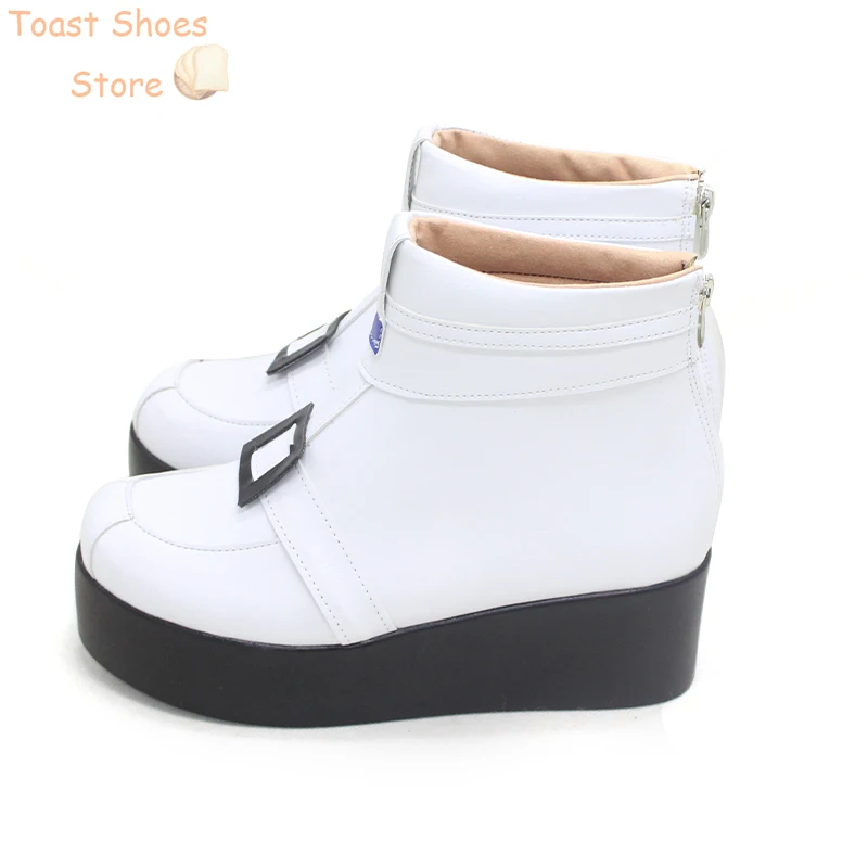 Amane Kanata Cosplay Shoes PU Leather Shoes Vtuber Cosplay Boots Halloween Carnival Boots Prop Costume Prop