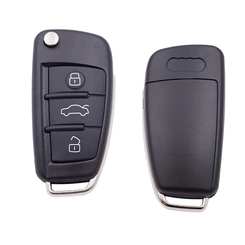 

Car Flip Folding Key Shell For Audi 3 Buttons A2 A3 A4 A6 A6L A8 Q7 TT S5 R8 C5 SS Remote key Replacement Car Accessories