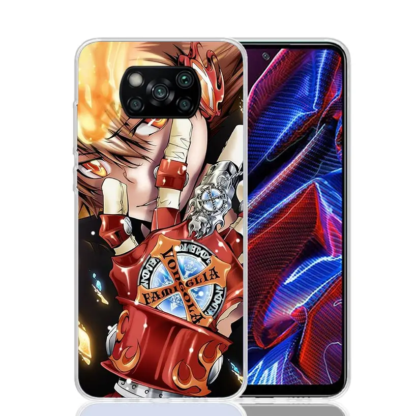 Katekyo Hitman Reborn Phone Case For Xiaomi Poco X6 X5 X4 X3 Nfc F5 F6 Pro F3 F2 F1 F4 Gt M5S M4 M3 M2 Soft Coque Cover X3 Nfc X