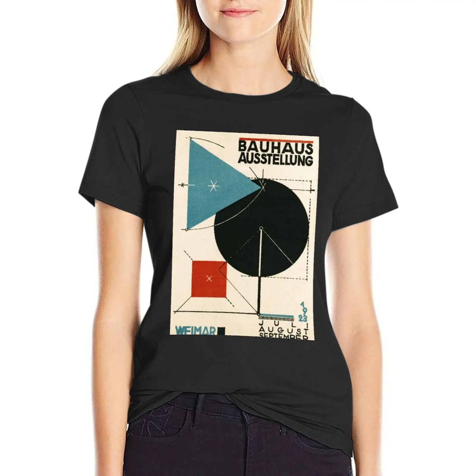 Bauhaus Ausstellung - Exhibition poster 1923 Weinar T-Shirt Short sleeve tee korean fashion clothes for woman