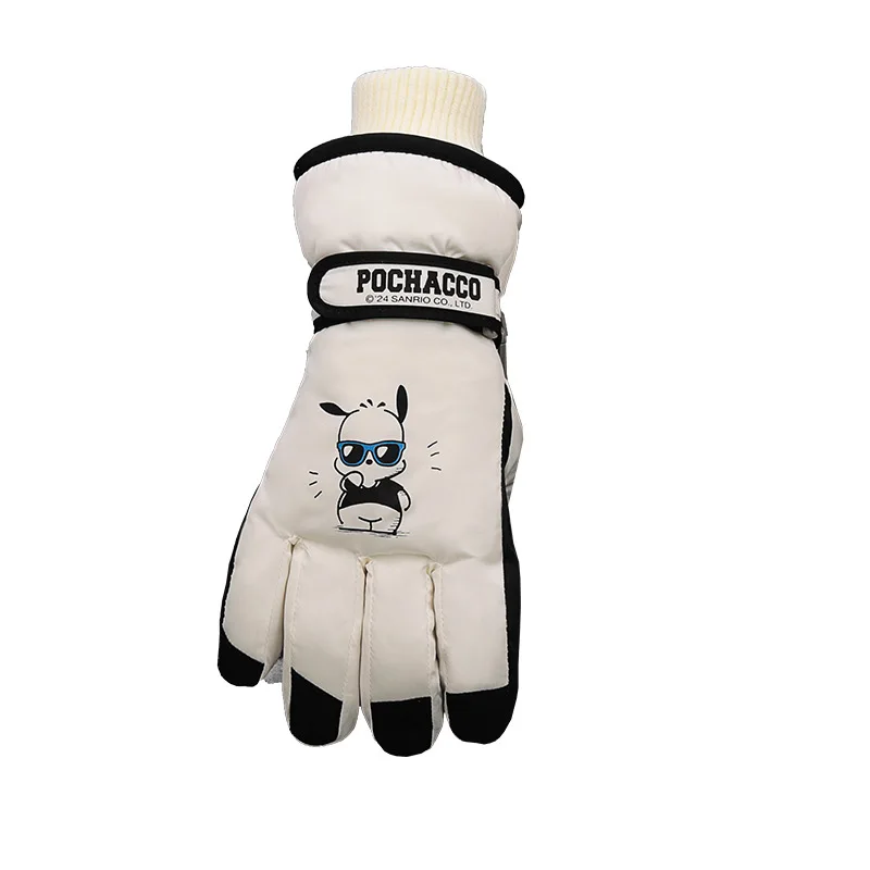 Miniso サンリオ スキー グローブ 冬用男性と女性用プラス ベルベット暖かい学生屋外不凍液手袋