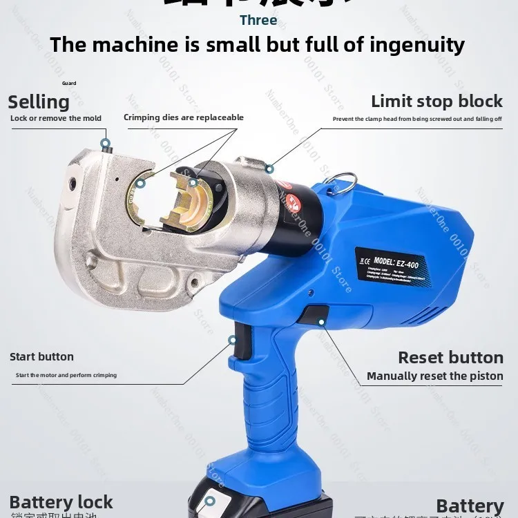 EZ-300/EZ-400 Rechargeable Hydraulic Pliers Electric Hydraulic Crimping Charging