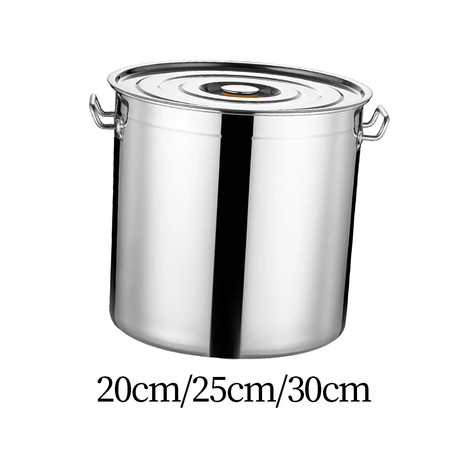 Stainless Steel Stockpot for Boiling Strew Simmer with Handle Large Soup Pot Big Cookware for Commercial Hotel Household