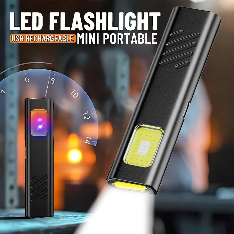 

Мощный мини-COB светодиодный брелок-фонарик USB перезаряжаемый подвесной рабочий светильник EDC водонепроницаемый брелок для ключей для кемпинга и прогулок карманная лампа