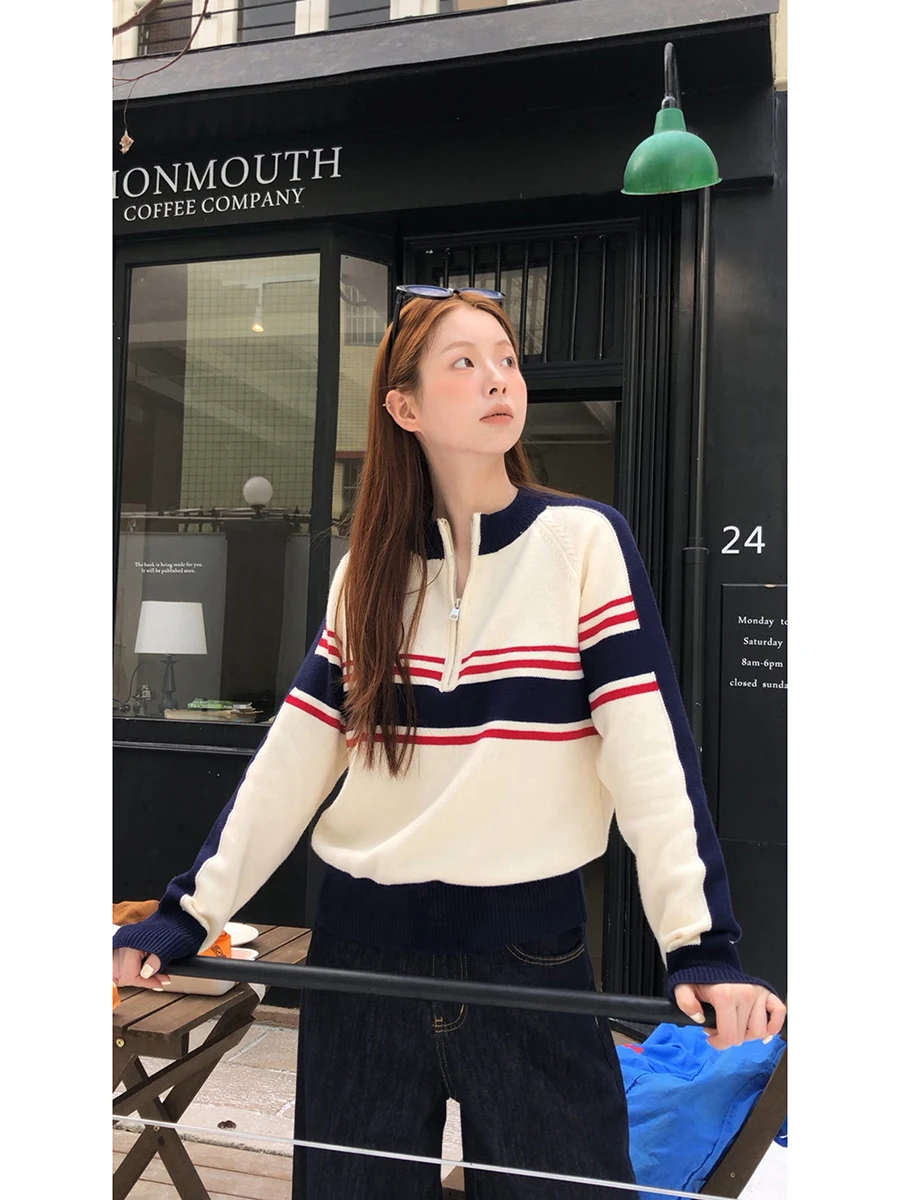 

Красный женский свитер знаменитостей, новинка 2023 года, зимний ленивый высококачественный вязаный свитер, супер красивый длинный све