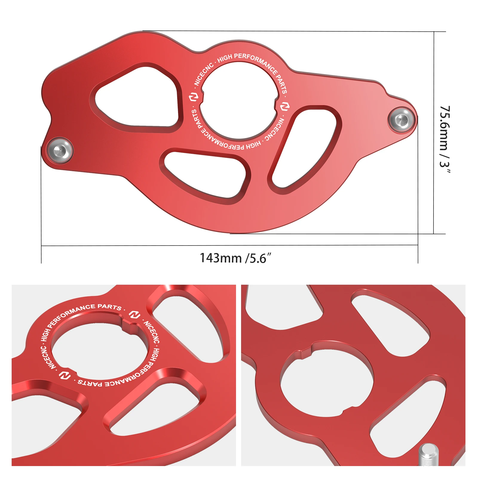 NICECNC 혼다 XR650R 2000-2007 2006 스프로킷 커버 체인 가드 프로텍터 XR 650R 650 R 오토바이 액세서리 알루미늄 레드