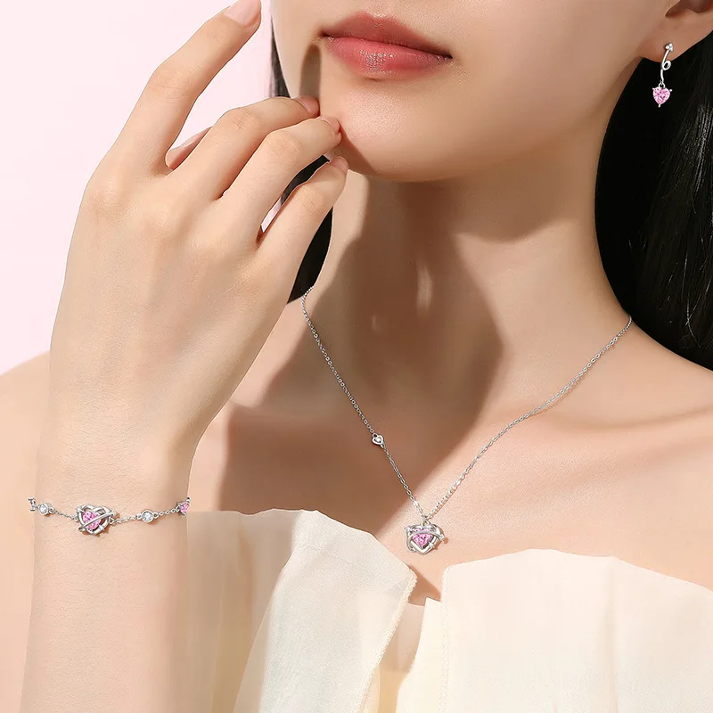 Thaya 2024 New S925 Silver Women Jewelry Set Romantic Fashion Female Necklaces Birthday Party Engagement Fine Jewelry for Girls
