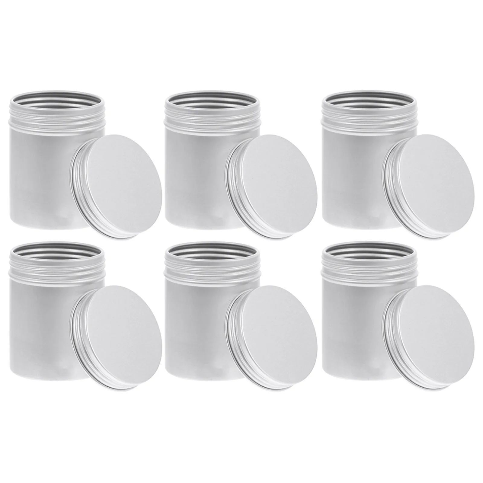 

6pcs Aluminum Jars Refillable Containers Empty Small Storage 80Ml Durable Cream Skincare Jar For Body Lotion Face Mask