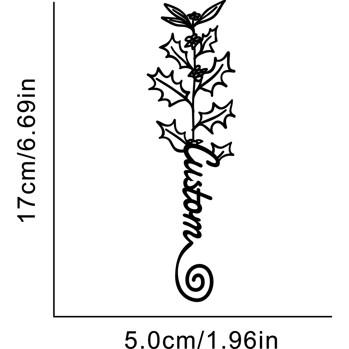 Holly Bookmark Friendship Forever Symbol, metalowa niestandardowa zakładka, prezent dla miłośnika książek, prezent dla przyjaciela z okazji powrotu do szkoły, wyjątkowa zakładka