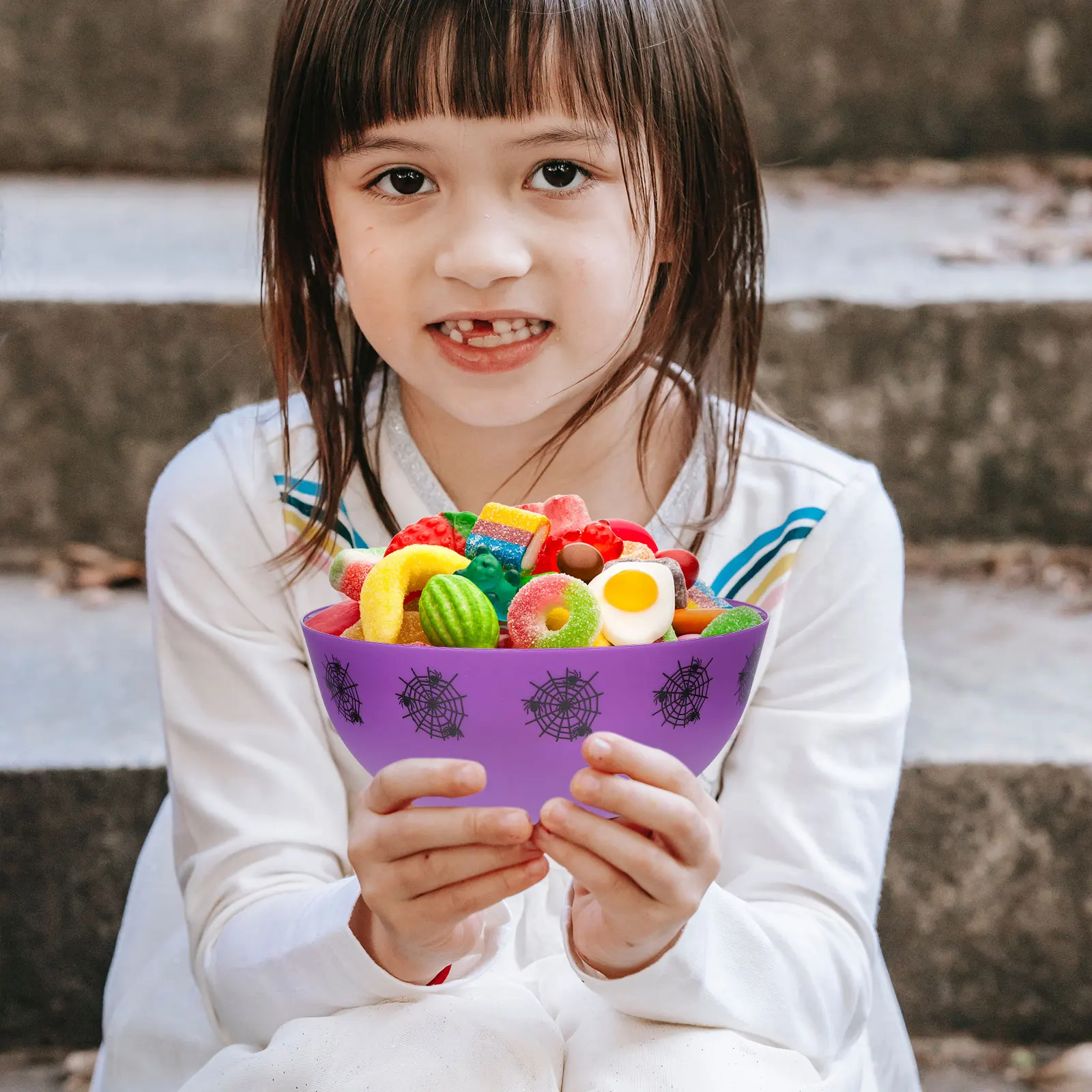 

3pcs Candy Holder Grade PP Salad Food Fruit Easy Clean Salad Bowl for Home Fruit Bowl Party Gift 6.5oz