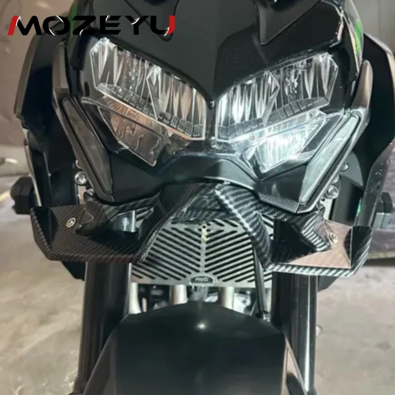 

For Kawasaki Z900 2020 -2024 Z 900 SE/ ABS Front Spoiler Downforce Winglets Fairing Aerodynamic Beak Nose Cone Extension Cowl