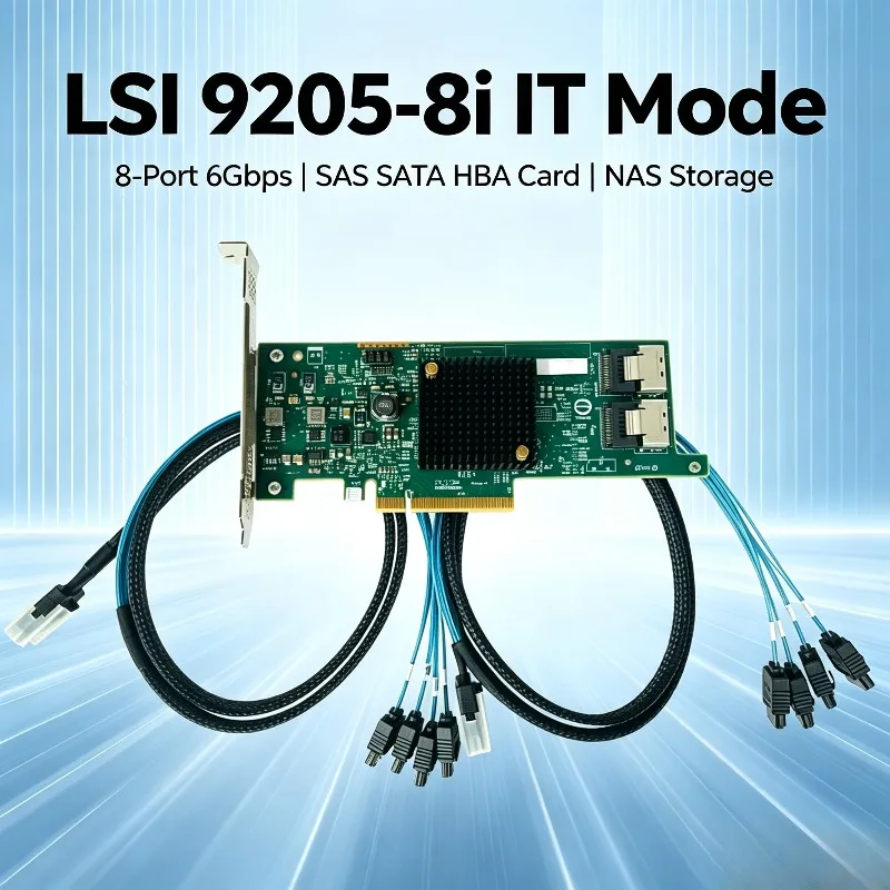 LSI 9205-8i IT Mode ZFS FreeNAS unRAID  H220 6Gbs HBA  +2*SFF-8087-SATA  100% Tested