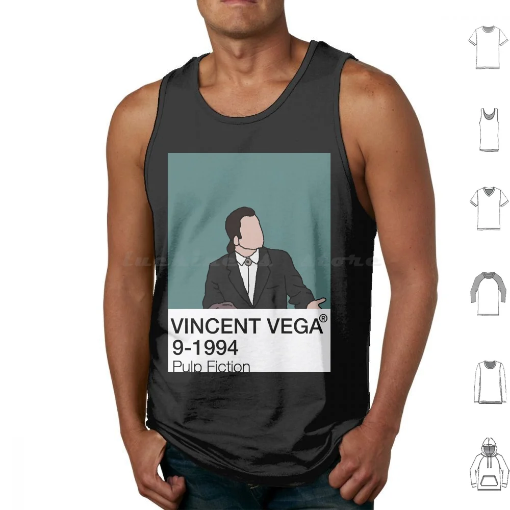 Vincent Vega-Pulp Fiction Tank Tops Vest Sleeveless Pulp Fiction John Travolta Mia Wallace Samuel L Jackson Tarantino