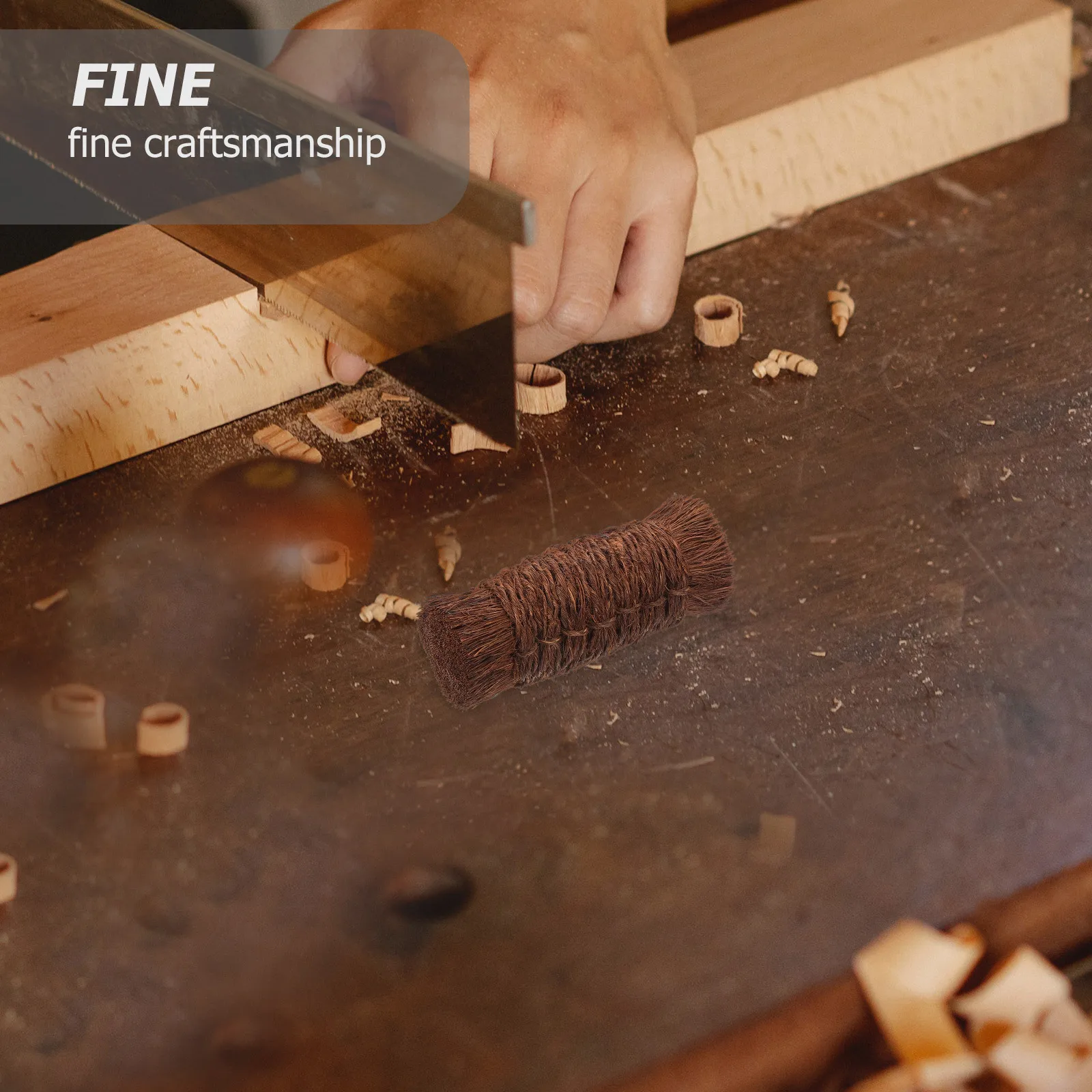 

Engraving Rubbing Brush Brown Palm Fibre Cleaning Tool For Carving Tracing Polishing Compact Design Art Supplies