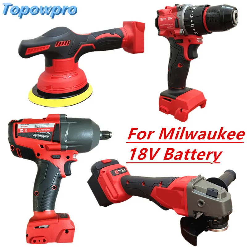 Pasuje do akumulatora Milwaukee 18V bezprzewodowy klucz 1300NM elektryczna szlifierka kątowa polerka samochodowa bezszczotkowa wiertarka udarowa elektronarzędzia