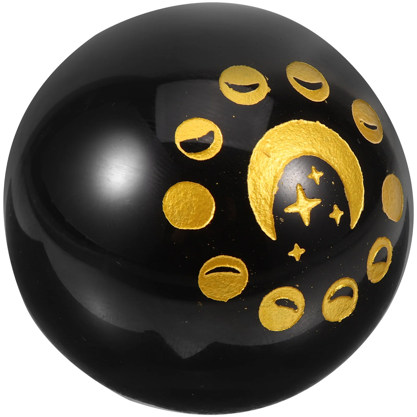 

Obsidian Crystal Ball Decorative Craft Ornament Desktop Home Office Decoration Round Artwork Ball Shaped Adornment Creative