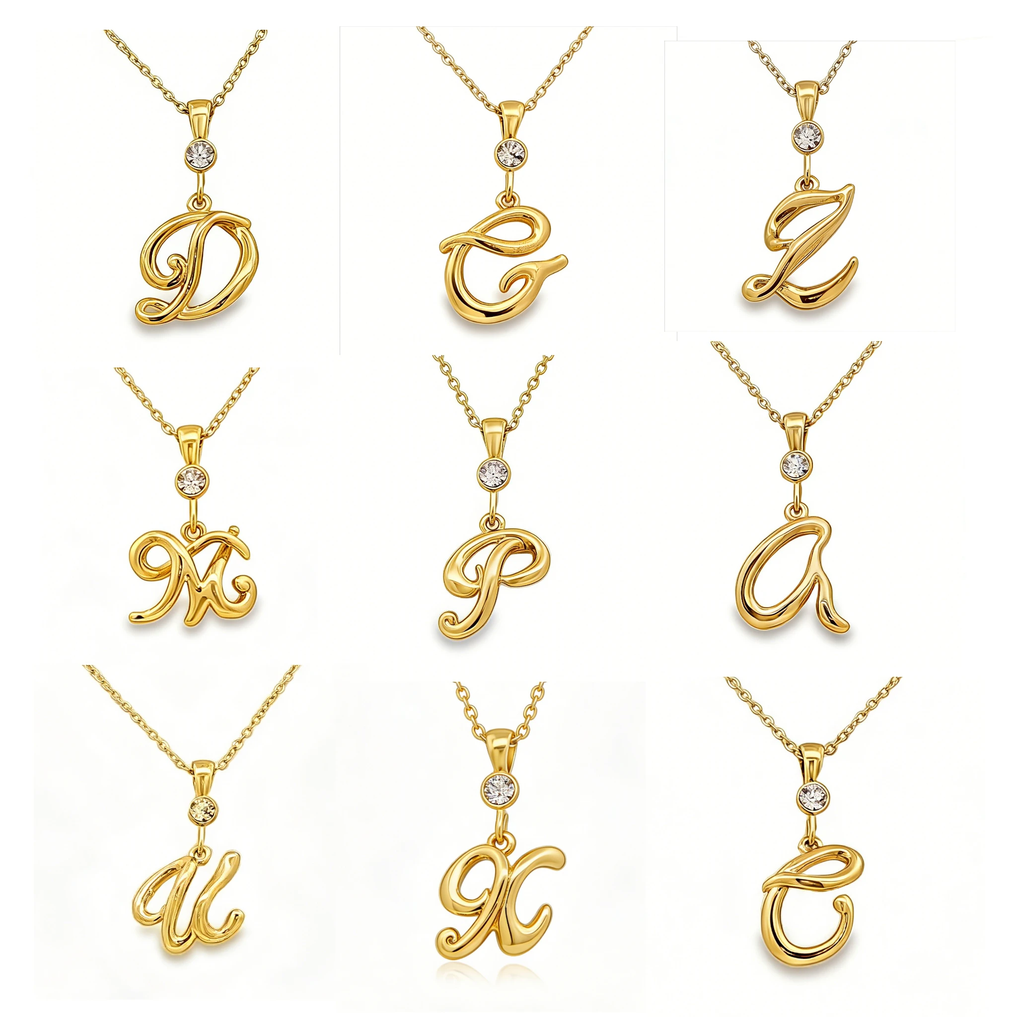Collar de Oro Personalizado con Iniciales, 26 Letras, Colgante con Piedra de Nacimiento de Julio a Diciembre, Collar con Nombre Delicado, Regalo de Joyería Personalizada