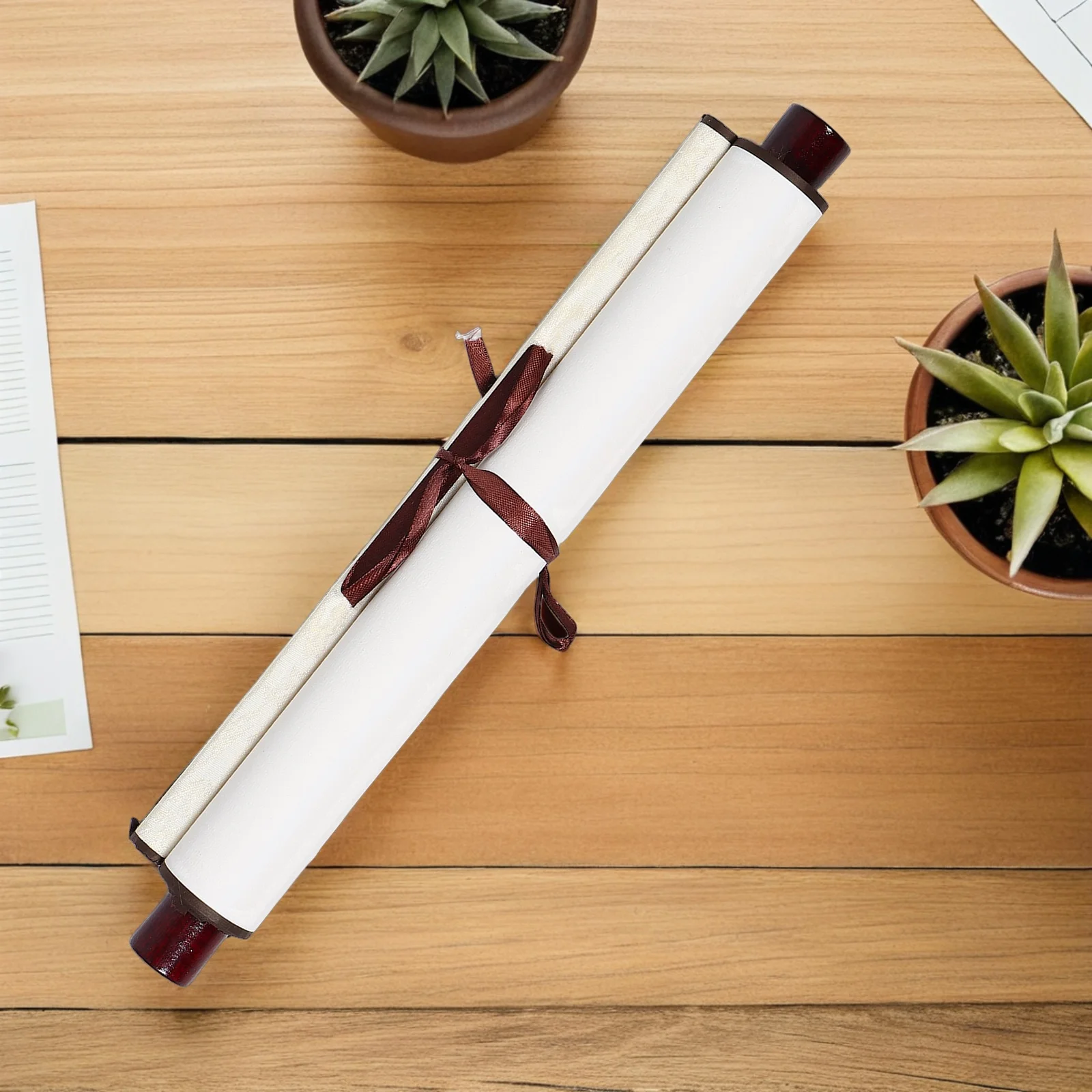 

2pcs Calligraphy Paper Set Chinese Xuan Blank Hanging Scroll for Painting Writing Art Beige Standard Size Smooth Strokes Easy