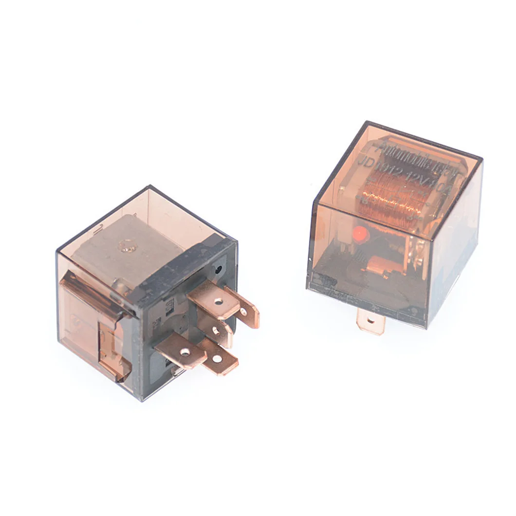ABILKEEN Mini Automotive Relay 80A/100A Large Current 4/5Pin DC12V/24V Waterproof Relay with Transparent Shell LED Illuminate