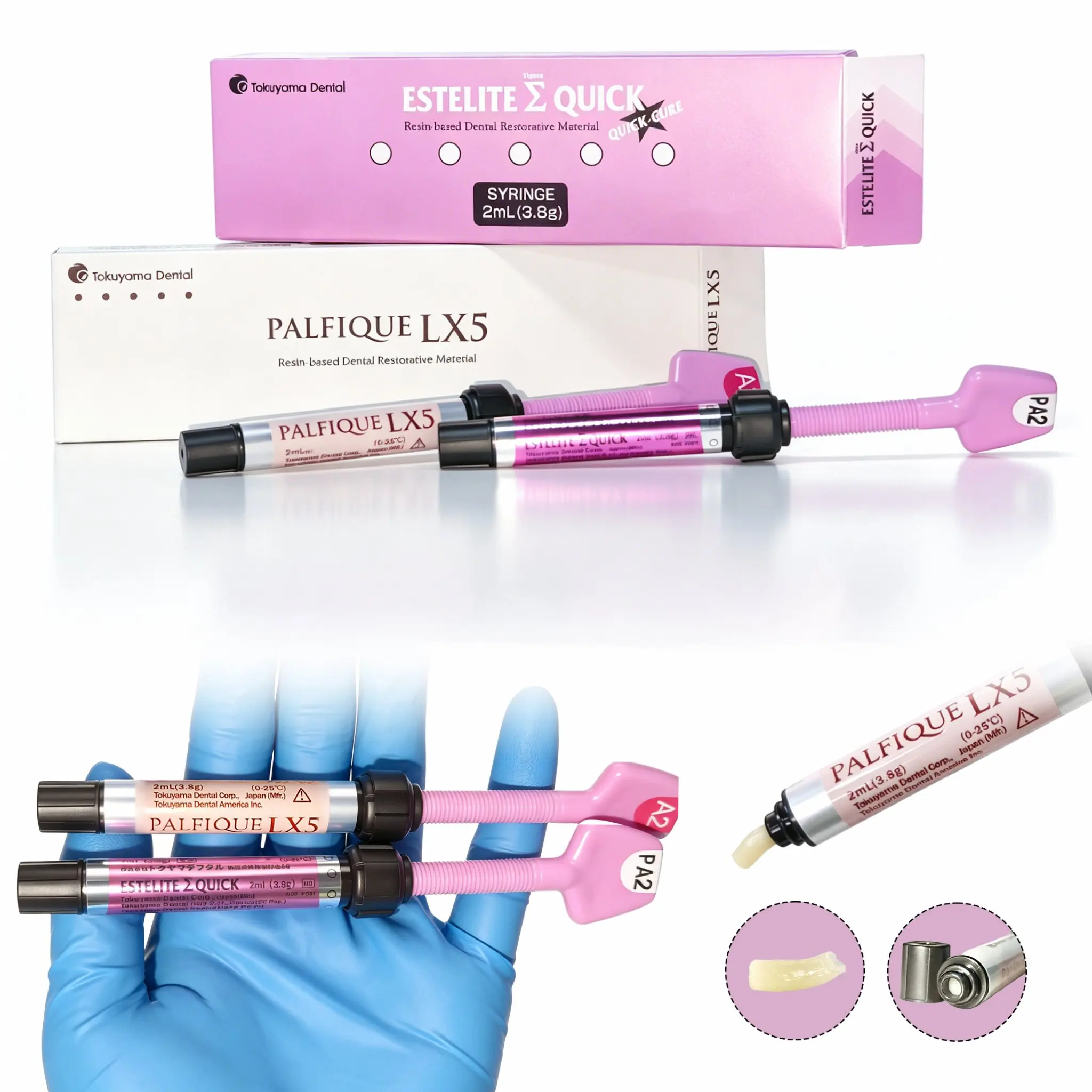 Tokuyama  Denyal Composite Light Cure  Resin ESTELITE-QUICK ∑ Syringe 2ml(3.8g) Lable Resin-based Dental Restorative Materia