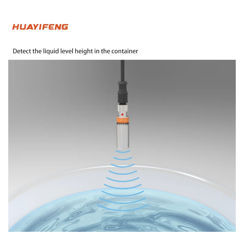 Huayifeng M30 digital output cylindrical ultrasonic sensor, RS485, Mpdbus protocol standard, detection range 100~2000mm