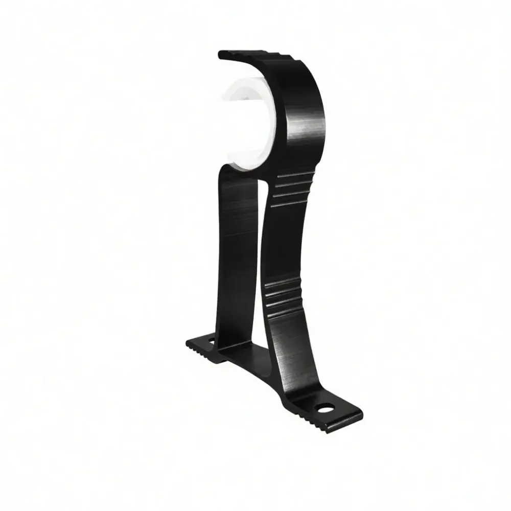Reinforced Aluminum Curtain Rod Bracket Heavy Duty Wall Ceiling Mount Holder For Single Double Drapery Pole Fittings