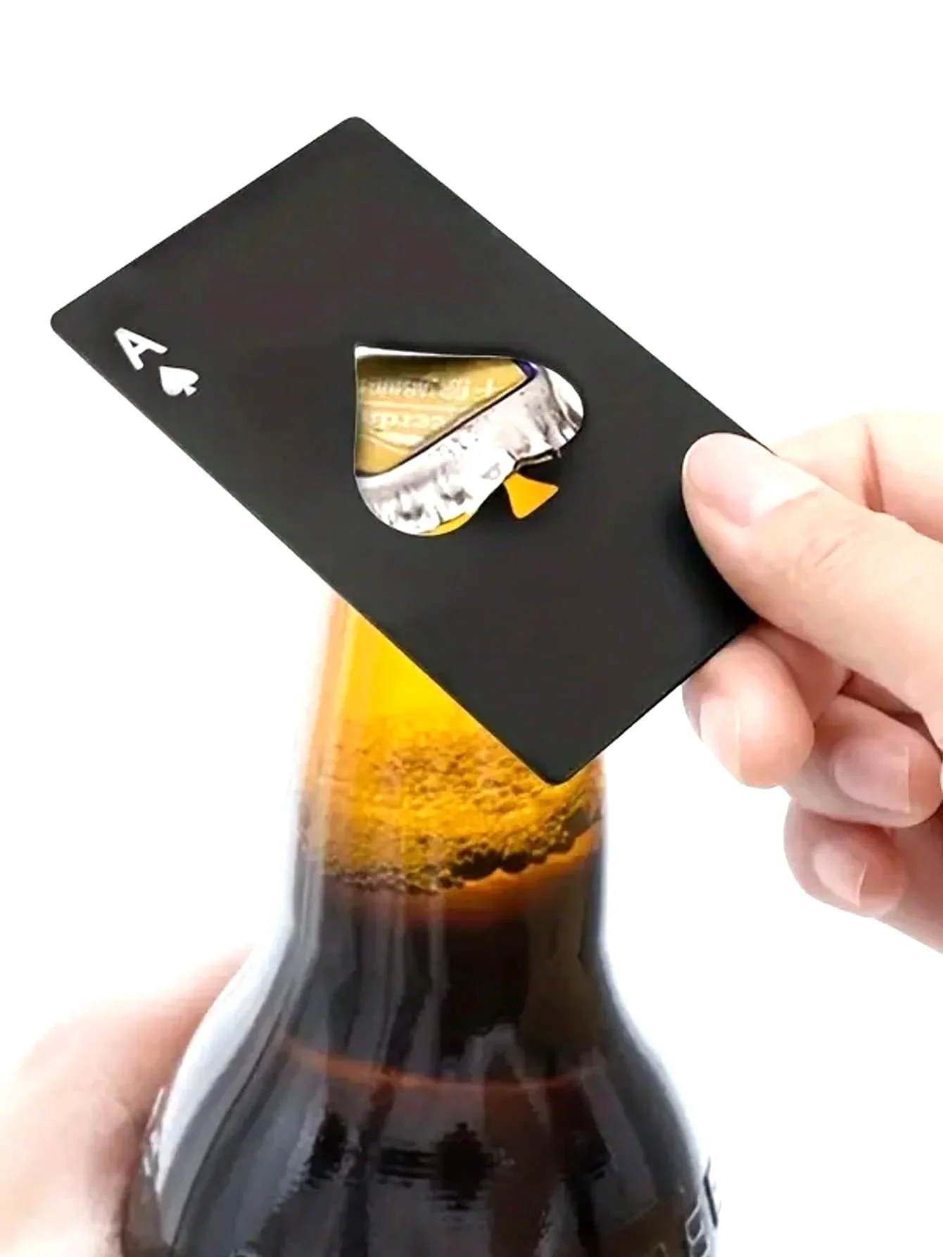 Personality Spade A Poker Beer Opener Durable Stainless Steel Wine Bottle Opener For Camping Bar Party Daily Use