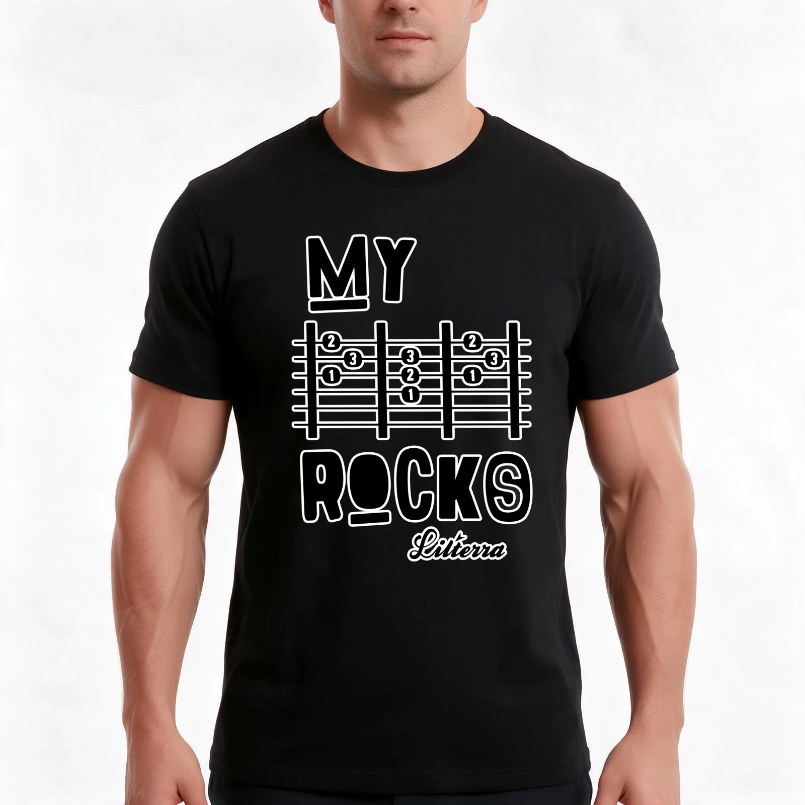 My -D-A-D- Rocks! By lilterra.com T-Shirt, Summer Casual Cotton Tee, Oversized Streetwear Tops, Vintage Graphic Print