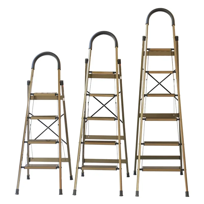 Household aluminum alloy folding ladder Thickened aluminum profile 4 steps 5 steps 6 steps