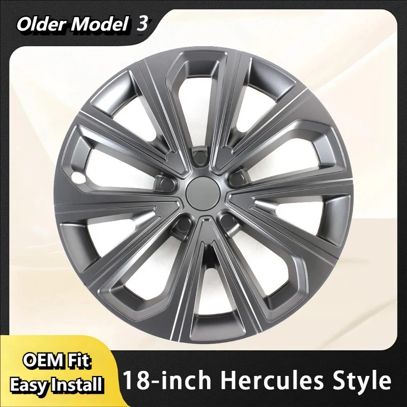 

4PCS Wheel Hub Cap Hercules Style For Tesla Old Model 3 18 Inch Hubcap Performance Replacement Wheel Full Rim Cover Accessorie