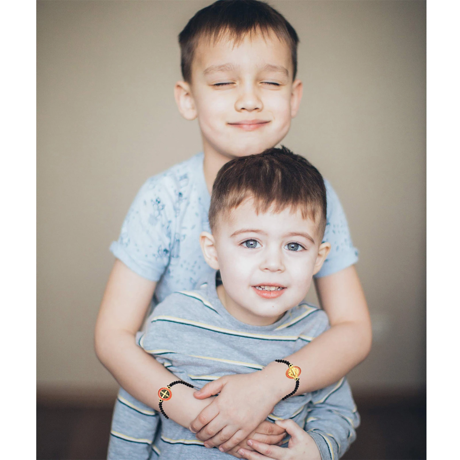 6 قطعة سان بينيتو أساور الأسود حبل الحبل قابل للتعديل سوار ضعف الجانب سانت بينديكت ميدالية قلادة الصلاة أساور