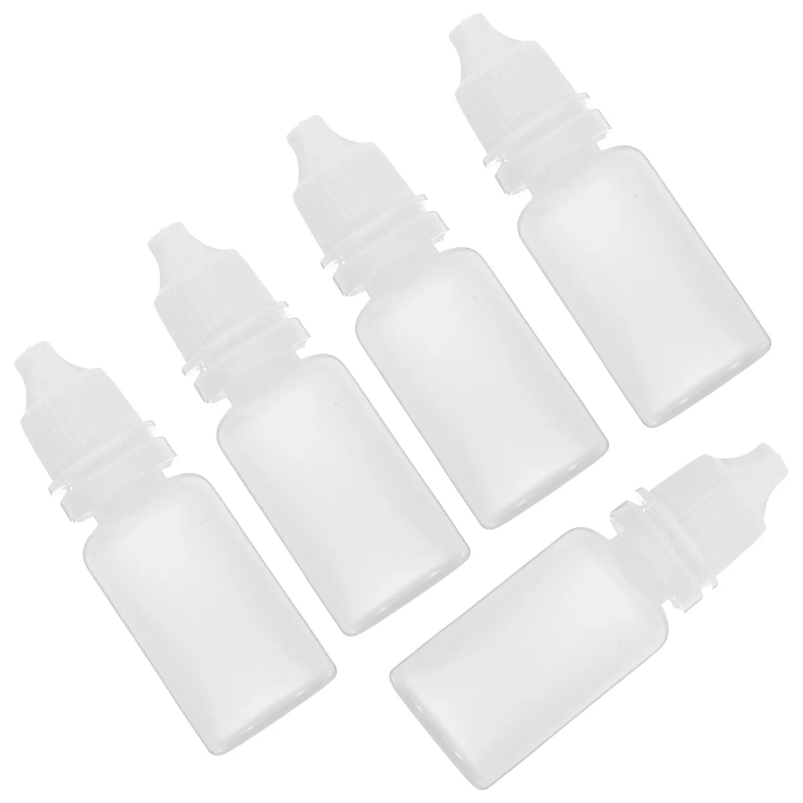 5 Pcs Small Liquid Squeeze Bottle Dropper Dropping Droppers White Squeezable Bottles