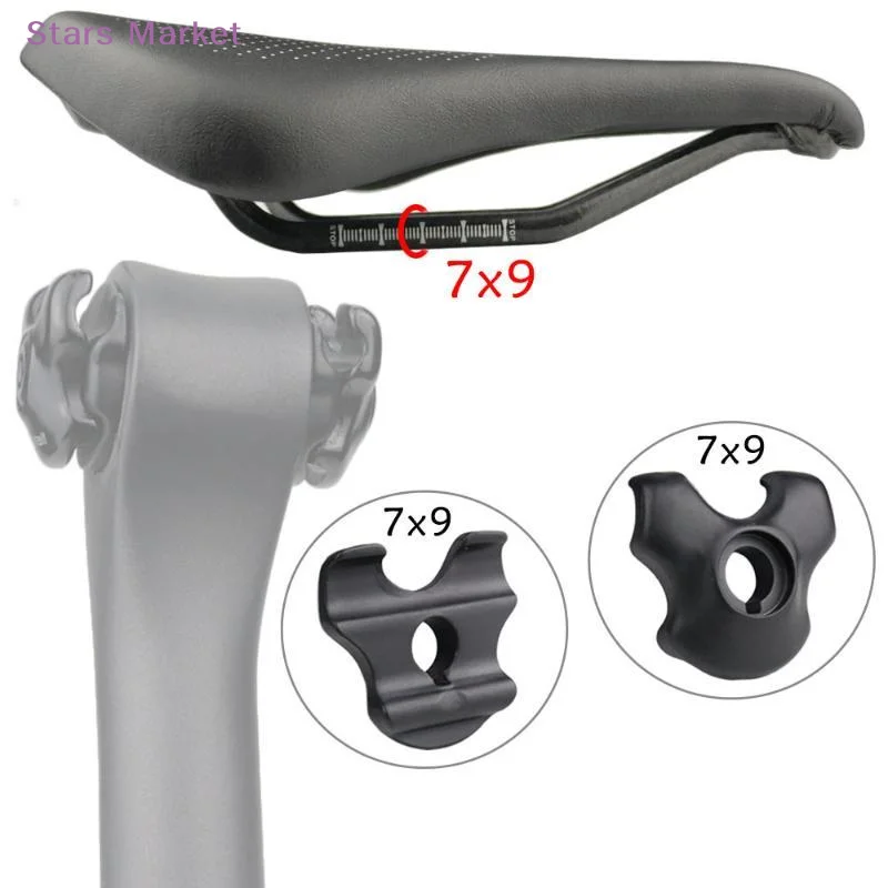 New Bike Seat Post Clamp For Carbon Rails 7x9mm Bicycle Oval Round Clip Bicycle Seatpost Clamp Head Parts Cycling Accessories