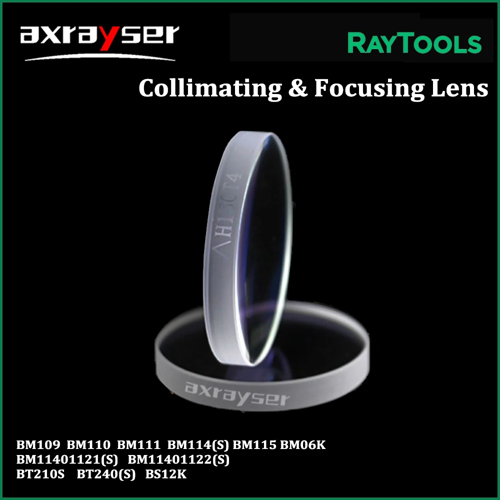 Raytools Fiber Laser Focusing &Collimator Lens D28-D38.1 F100 F150 F155 F200 for Raytools BT240/S BM109 BM110 BM111 Laser Head