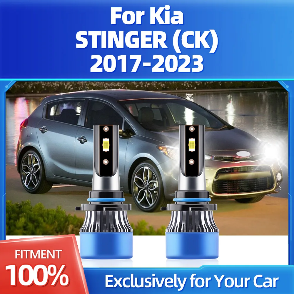 2Pcs Canbus Car LED Headlight Auto Lamp Bulb CSP Chip 80W 20000LM 6000K For Kia STINGER (CK) 2017 2018 2019 2020 2021 2022 2023